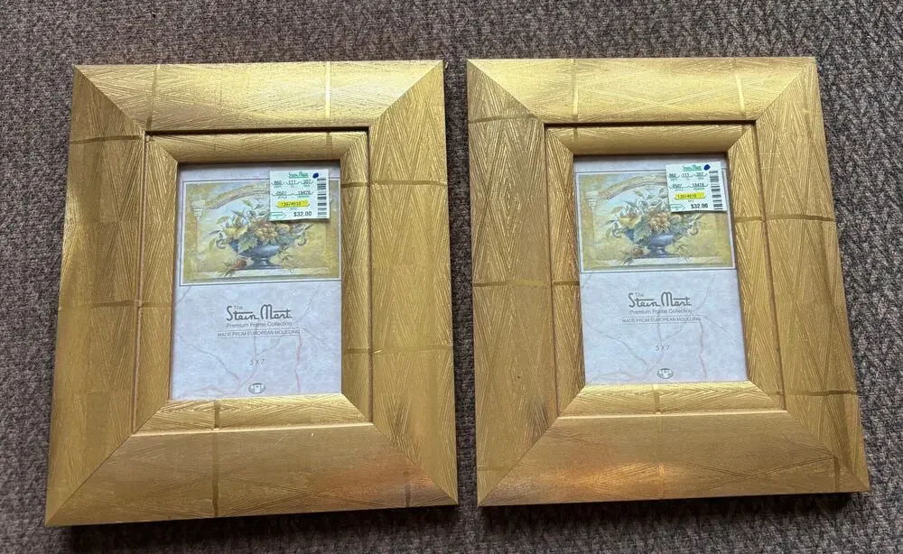 Premium Gold Textured Finish Frame Collections Lot Bundle 2 New NWT 5 x 7 $65